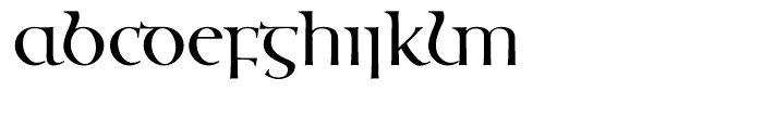EF Ossian Gaelic Regular Font LOWERCASE