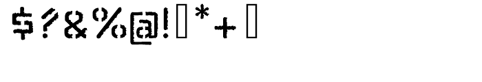 EF Reedon Stencil Regular Rough Text Font OTHER CHARS