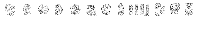 EF Rose Garden Regular Inlay 2 Font UPPERCASE