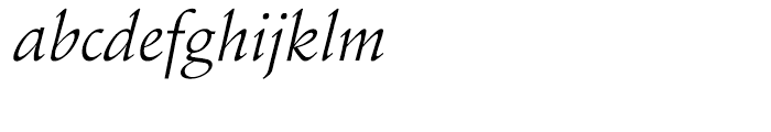 EF Schneidler Roman Italic Font LOWERCASE