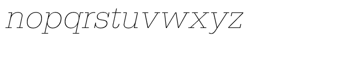 EF Serifa B Extra Light Italic Font LOWERCASE