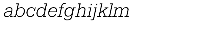 EF Serifa B Light Italic Font LOWERCASE