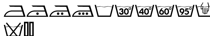 EF Textile Pi Regular Font LOWERCASE