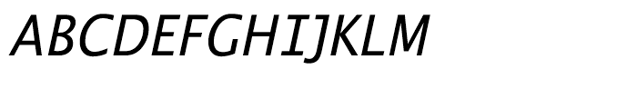 EF Thordis Sans CE Regular Italic Font UPPERCASE