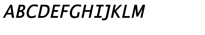 EF Thordis Sans CE Semi Bold Italic Font UPPERCASE