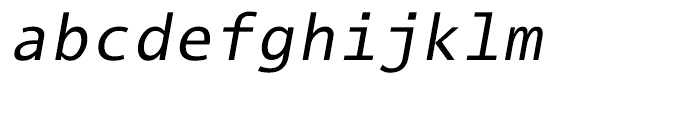 EF Thordis Sans Mono CE Regular Oblique Font LOWERCASE