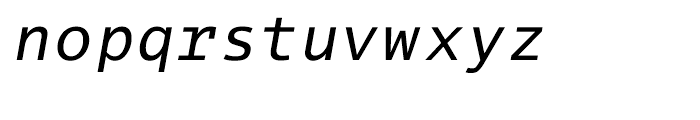 EF Thordis Sans Mono Regular Oblique Font LOWERCASE