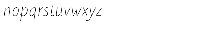 EF Today Sans Serif B Extra Light Italic Font LOWERCASE