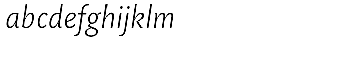 EF Today Sans Serif B Light Italic Font LOWERCASE