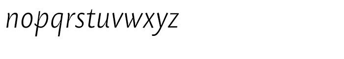 EF Today Sans Serif B Light Italic Font LOWERCASE