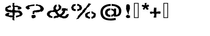 EF Western Stencil Regular Rough Font OTHER CHARS
