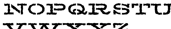 EF Western Stencil Regular Rough Font UPPERCASE