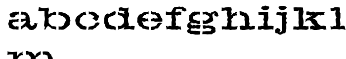 EF Western Stencil Regular Rough Font LOWERCASE