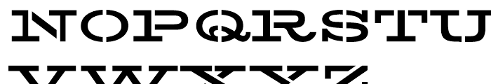 EF Western Stencil Regular Font UPPERCASE