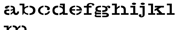 EF Western Stencil Regular Font LOWERCASE