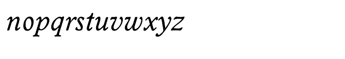 EF Worchester Regular Italic Font LOWERCASE