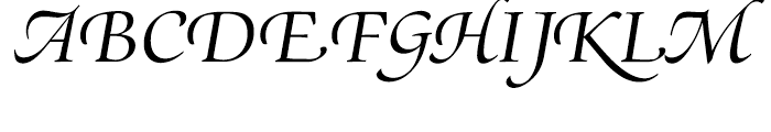 EF Zapf Renaissance Antiqua B Book Italic Swash Font UPPERCASE