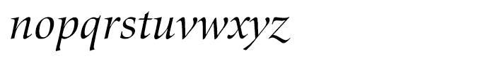 EF Zapf Renaissance Antiqua B Book Italic Font LOWERCASE