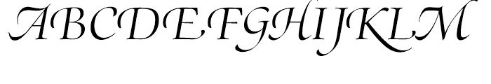 EF Zapf Renaissance Antiqua B Light Italic Swash Font UPPERCASE
