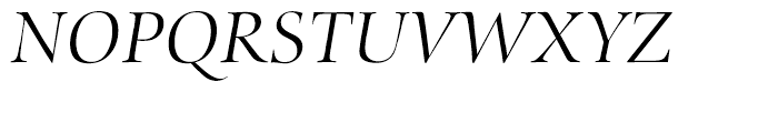 EF Zapf Renaissance Antiqua B Light Italic Font UPPERCASE
