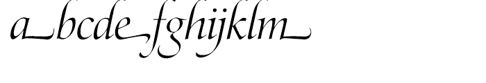 EF Zapf Renaissance Antiqua H Light Italic Swash Font LOWERCASE