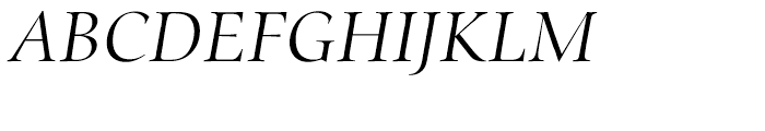 EF Zapf Renaissance Antiqua H Light Italic Font UPPERCASE