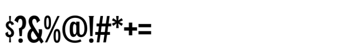 EFCO Overhold Condensed Semibold Font OTHER CHARS