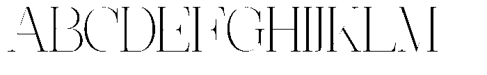 Effidhem Mevagen  Expanded Regular Font UPPERCASE