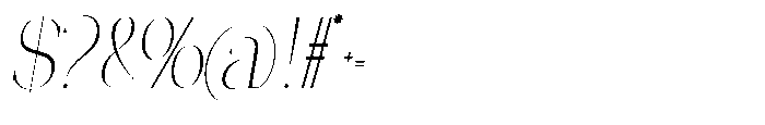Effidhem Mevagen  Italic Conden Regular Font OTHER CHARS