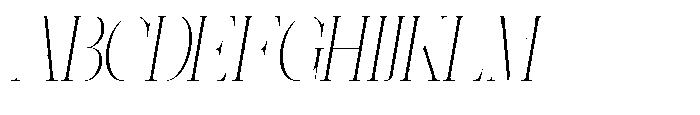 Effidhem Mevagen  Italic Conden Regular Font UPPERCASE