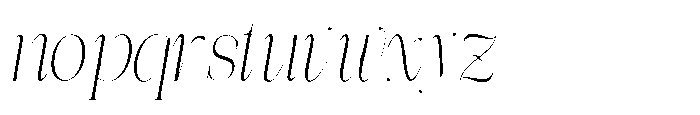 Effidhem Mevagen  Italic Conden Regular Font LOWERCASE