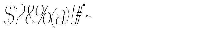 Effidhem Mevagen  Italic Ex Condensed Regular Font OTHER CHARS