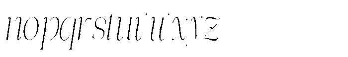 Effidhem Mevagen  Italic Ex Condensed Regular Font LOWERCASE