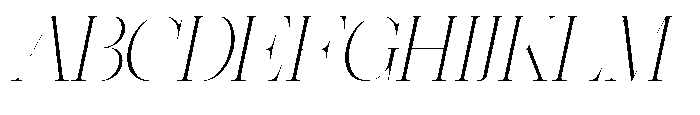 Effidhem Mevagen  Italic Ex Expa Regular Font UPPERCASE