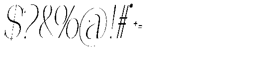 Effidhem Mevagen  Italic Scale Regular Font OTHER CHARS
