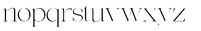 Effidhem Mevagen  Semi Expanded Regular Font LOWERCASE