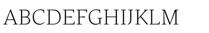Effigy ExtraLight Font UPPERCASE