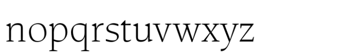 Effigy ExtraLight Font LOWERCASE