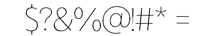 Eglantine Thin Font OTHER CHARS