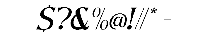 Eglia Slant Font OTHER CHARS