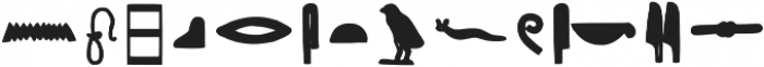 Egyptian Hieroglyph Bold otf (700) Font UPPERCASE