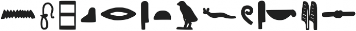 Egyptian Hieroglyph Bold otf (700) Font LOWERCASE