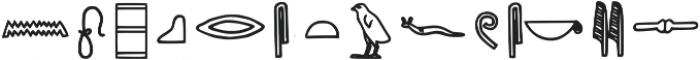 Egyptian Hieroglyphs Regular otf (400) Font UPPERCASE