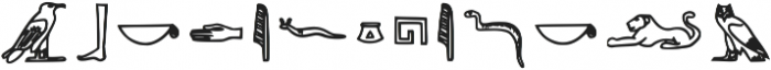 Egyptian Hieroglyphs Regular otf (400) Font LOWERCASE