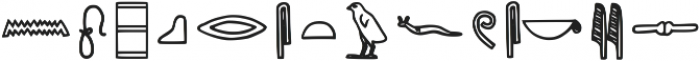 Egyptian Hieroglyphs Regular otf (400) Font LOWERCASE
