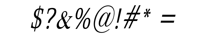 Eggo Thin Italic Font OTHER CHARS