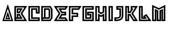 Egyptian Revival Inline Font UPPERCASE