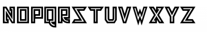 Egyptian Revival Inline Font LOWERCASE