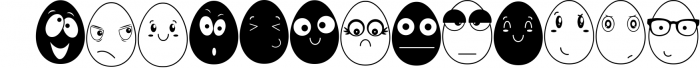 Egg Emoticon Dingbats Font UPPERCASE