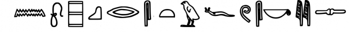 Egyptian Hieroglyph Typeface 1 Font UPPERCASE